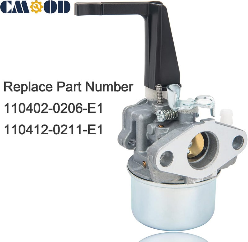 CMOOD 696065 Carburetor Compatible for Briggs & Stratton 697422 110402 110412 215369 Tiller Engine Carb with Mounting Gaskets Kit and 491588S Flat Air Filter Cartridge - Image 3